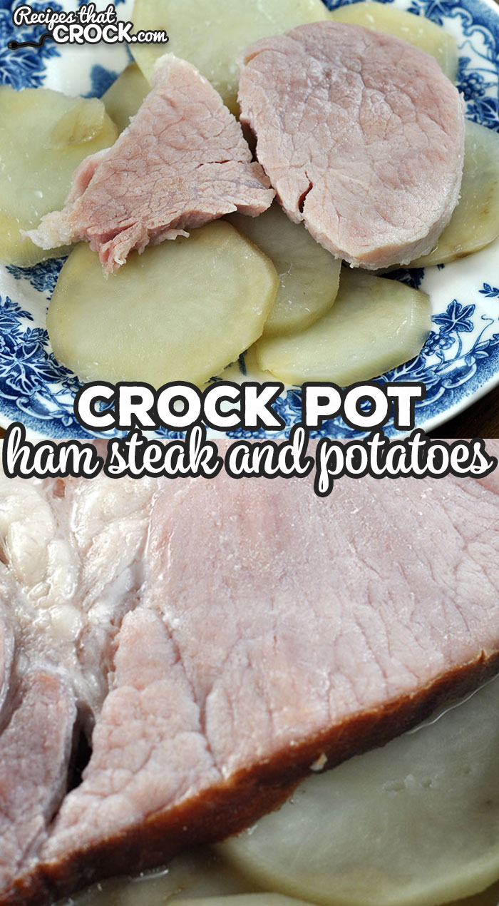 I took Momma's tried and true electric skillet recipe and turn it into this Crock Pot Ham Steak and Potatoes recipe! It is so easy and delicious!  via @recipescrock