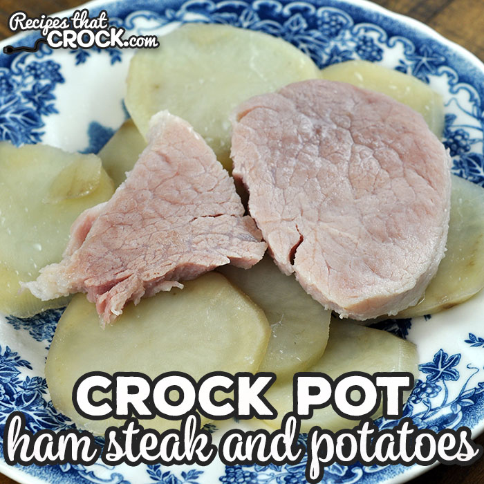 I took Momma's tried and true electric skillet recipe and turn it into this Crock Pot Ham Steak and Potatoes recipe! It is so easy and delicious!