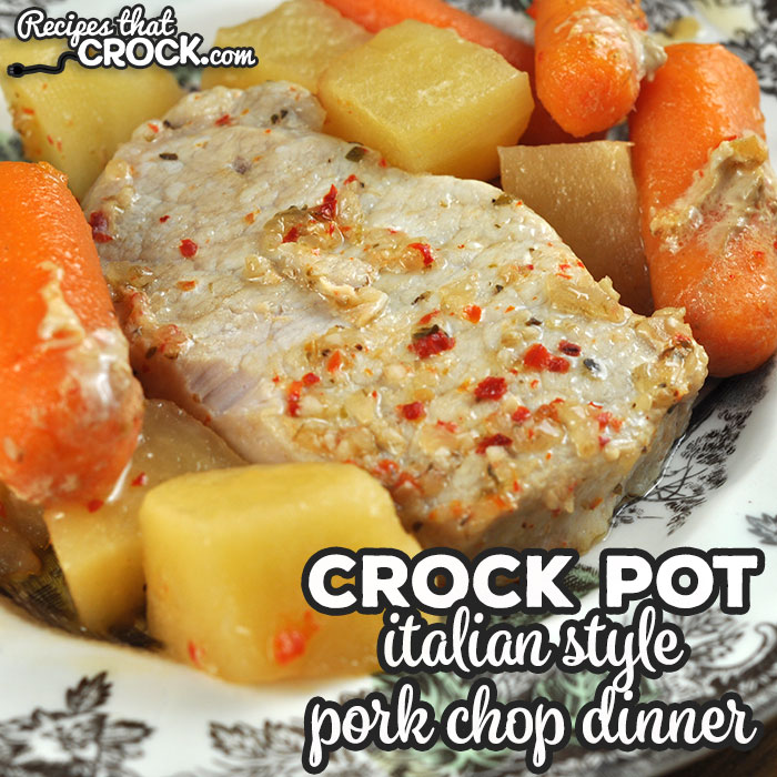 This Crock Pot Italian Style Pork Chop Dinner recipe is an easy one pot meal that only has four ingredients! The flavor is wonderful! You are going to love it!