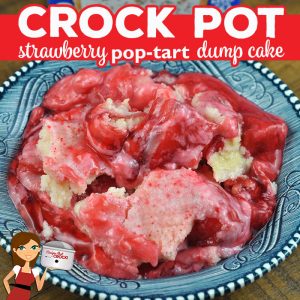 Oh my! I have a treat for you! This Crock Pot Strawberry Pop Tart Dump Cake recipe is incredibly simple and so rich and delicious! You are going to love it!
