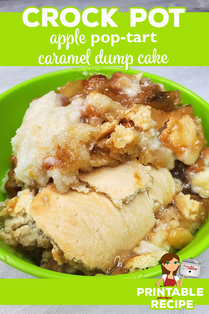 This Crock Pot Apple Pop Tart Caramel Dump Cake recipe combines two amazing flavors that are meant for each other, caramel and apple. The result is amazing!