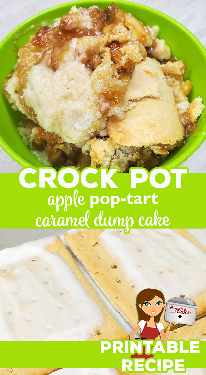 This Crock Pot Apple Pop Tart Caramel Dump Cake recipe combines two amazing flavors that are meant for each other, caramel and apple. The result is amazing!