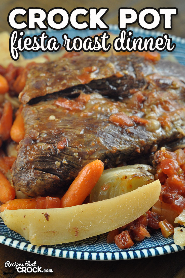 If you are looking for a one pot meal that is not the same ol' same ol', you do not want to miss this Crock Pot Fiesta Roast Dinner. It is incredibly delicious!