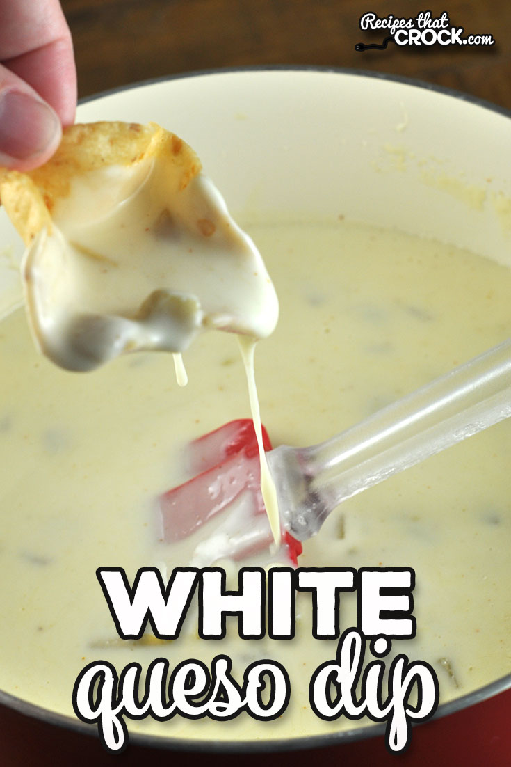 This White Queso Dip recipe is a stove top version of our tried and true crock pot recipe. It has the same amazing flavor you love from our crock pot recipe! So yummy!