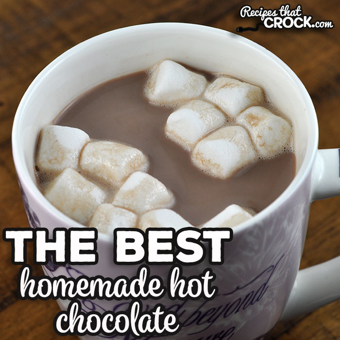 The Best Homemade Hot Chocolate recipe is a stove top version of our amazing Crock Pot Hot Chocolate recipe. Young and old alike love it!