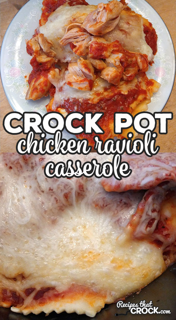 This Crock Pot Chicken Ravioli Casserole recipe is easy to throw together and full of flavor. The result is a hearty meal the entire family will enjoy!