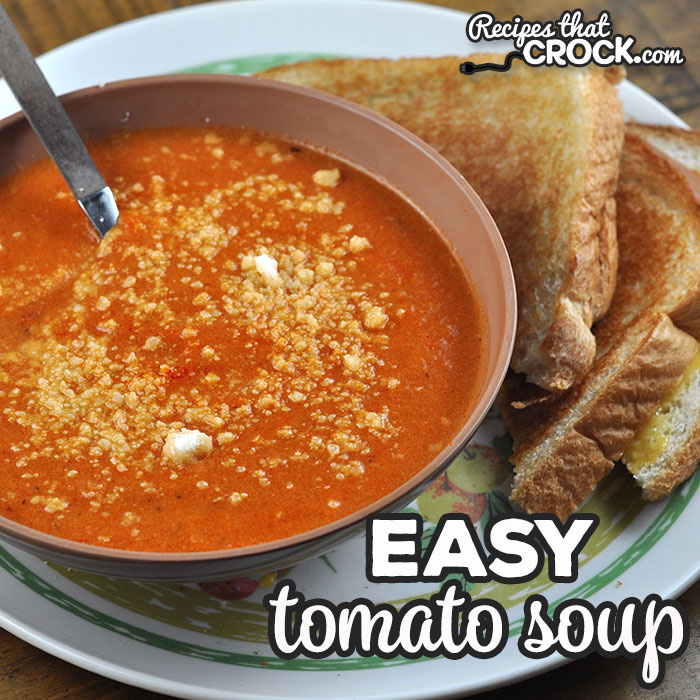 I took my favorite crock pot recipe for tomato soup and made it into a stove top recipe. Now you have this amazing Easy Tomato Soup recipe!