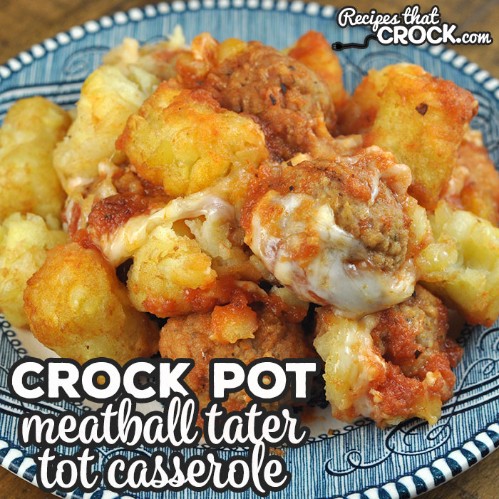 This Crock Pot Meatball Tater Tot Casserole recipe is a quick and easy to throw together that is hearty and delicious! An instant family favorite at my house!