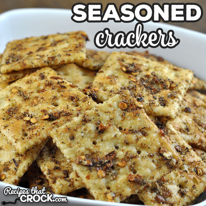 This Seasoned Crackers oven recipe is a quick and easy way to make up some yummy crackers to go with soup and more!