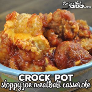 I have a treat for you today! This Crock Pot Sloppy Joe Meatball Casserole is incredibly easy to throw together and comfort food at its best!