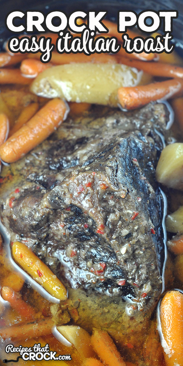 If you are looking for a switch up of flavors for your next roast, give this Easy Italian Crock Pot Roast. It is a one pot meal that is flavorful and simple to make! via @recipescrock