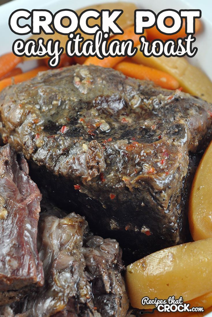If you are looking for a switch up of flavors for your next roast, give this Easy Italian Crock Pot Roast. It is a one pot meal that is flavorful and simple to make! via @recipescrock