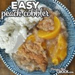 This Easy Peach Cobbler recipe is the oven version of Cris' tried and true Easy Crock Pot Peach Cobbler. It has the same yummy goodness, just a new way to bake it!