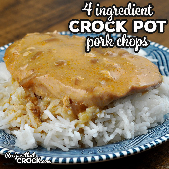 This 4 Ingredient Crock Pot Pork Chops recipe takes one of our favorite tried and true recipes and gives you a wonderful pork chop dish. So yummy!