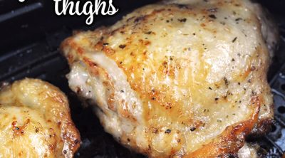 These Air Fryer Garlic Chicken Thighs are delicious, juicy and tender. I love how easy they are to make, and they are so flavorful!