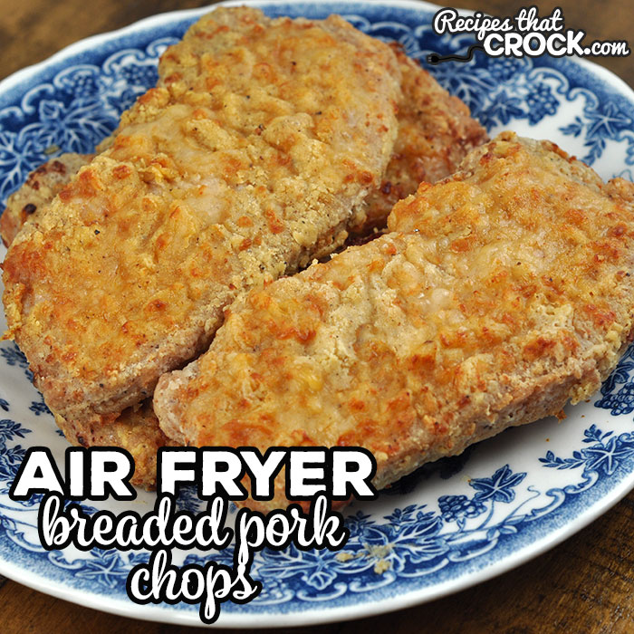 These Breaded Air Fryer Pork Chops are so easy to make and give you delicious pork chops with just a little kick!