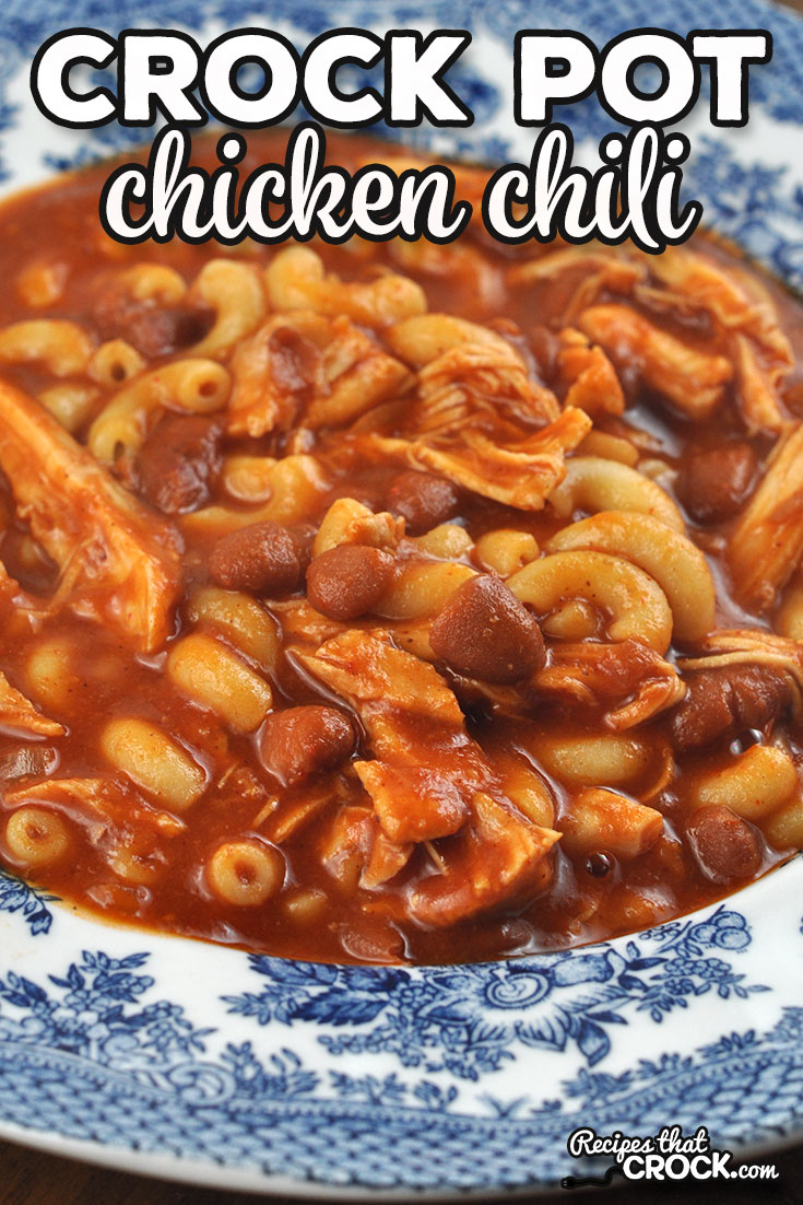 This Crock Pot Chicken Chili recipe is easy to make and incredibly delicious. As a bonus, it has options to be made with or without macaroni. Win win! via @recipescrock