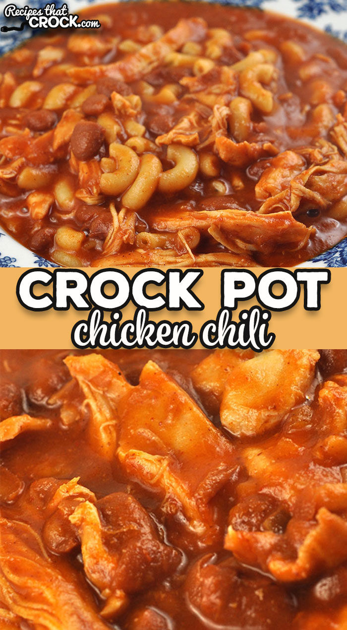 This Crock Pot Chicken Chili recipe is easy to make and incredibly delicious. As a bonus, it has options to be made with or without macaroni. Win win!
