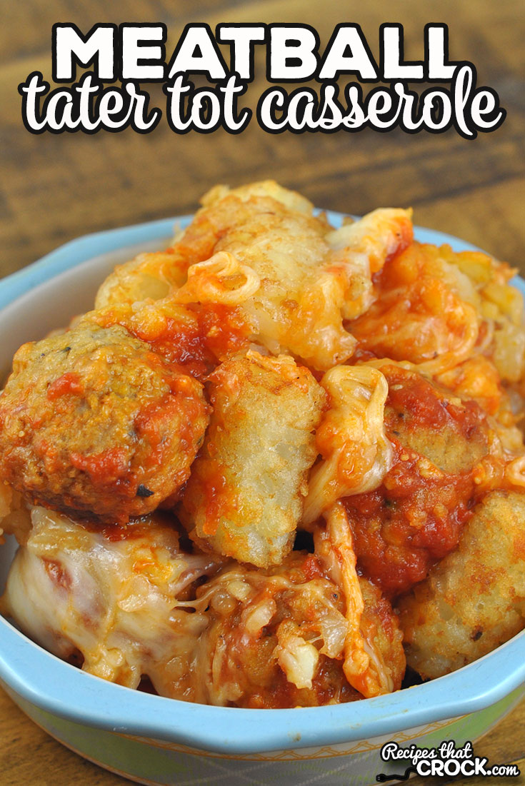 This Meatball Tater Tot Casserole recipe has four ingredients and gives you a hearty comfort meal the entire family will love.
