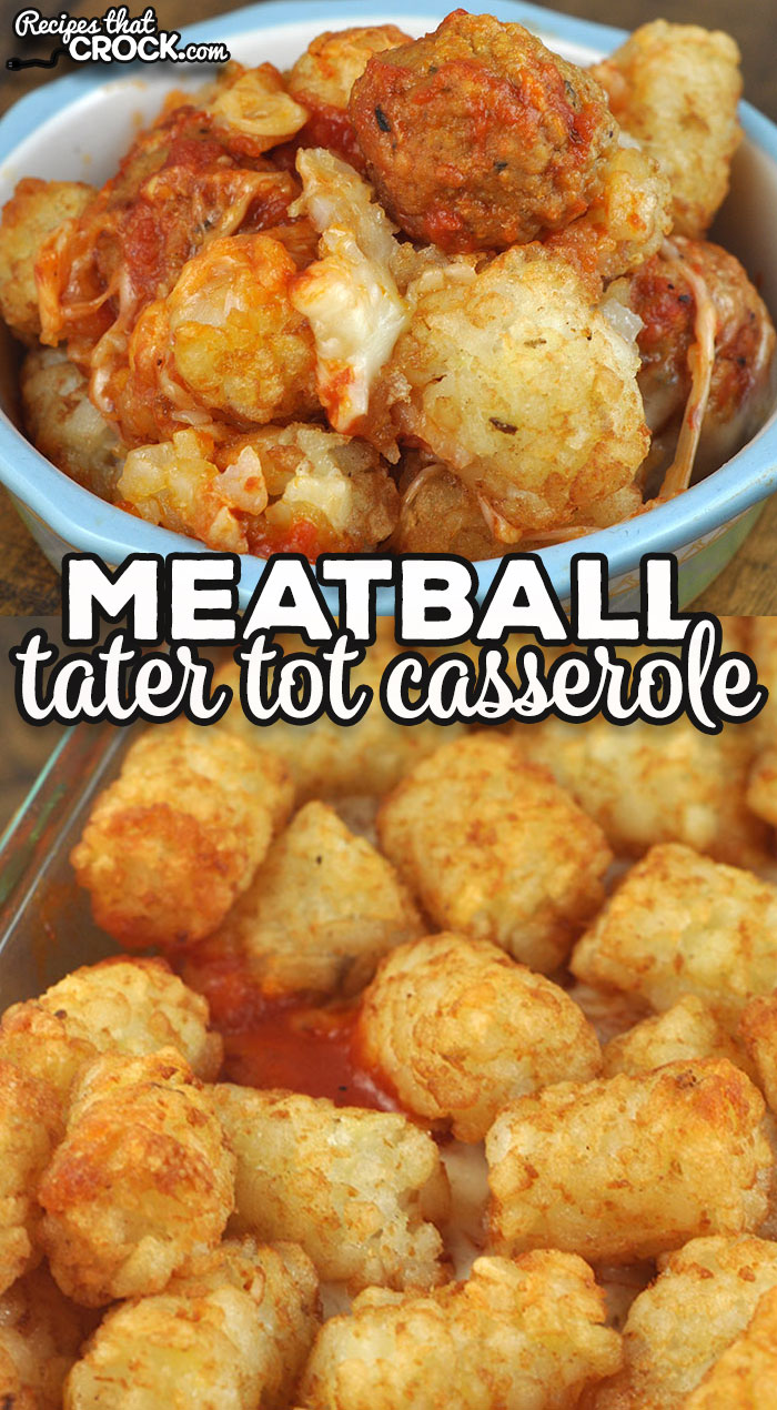 This Meatball Tater Tot Casserole recipe has four ingredients and gives you a hearty comfort meal the entire family will love.