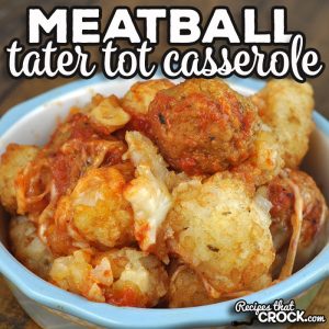 This Meatball Tater Tot Casserole recipe has four ingredients and gives you a hearty comfort meal the entire family will love.