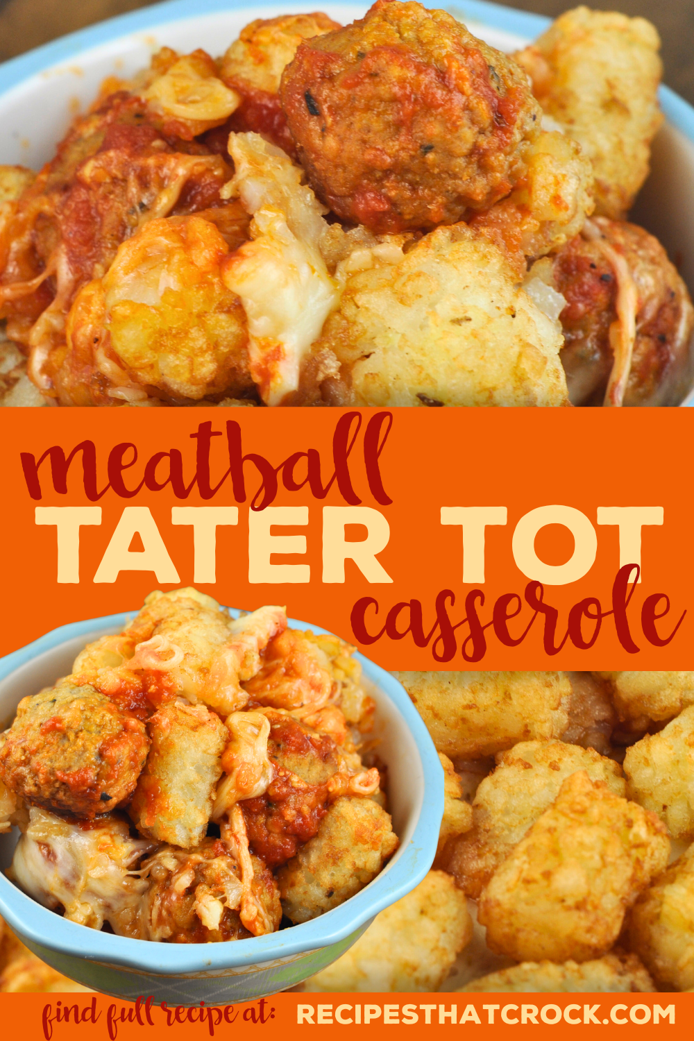 This Meatball Tater Tot Casserole recipe only has four ingredients and gives you a hearty comfort meal the entire family will love.