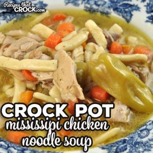 This Mississippi Crock Pot Chicken Noodle Soup recipe is divine! It is a hearty and flavorful soup that was an instant family favorite.