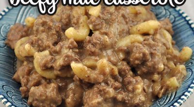 This Crock Pot Beefy Mac Casserole is a wonderful comfort food recipe that doesn't require you to cook your macaroni first. It is easy and delicious!