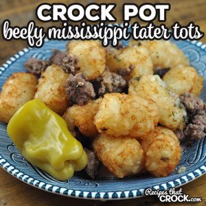 We love these easy Crock Pot Beefy Mississippi Tater Tots in my house! This recipe has tons of flavor and is simple to put together! crock pot beefy mississippi tater tots - Crock Pot Beefy Mississippi Tater Tots SQ 300x300 - Crock Pot Beefy Mississippi Tater Tots