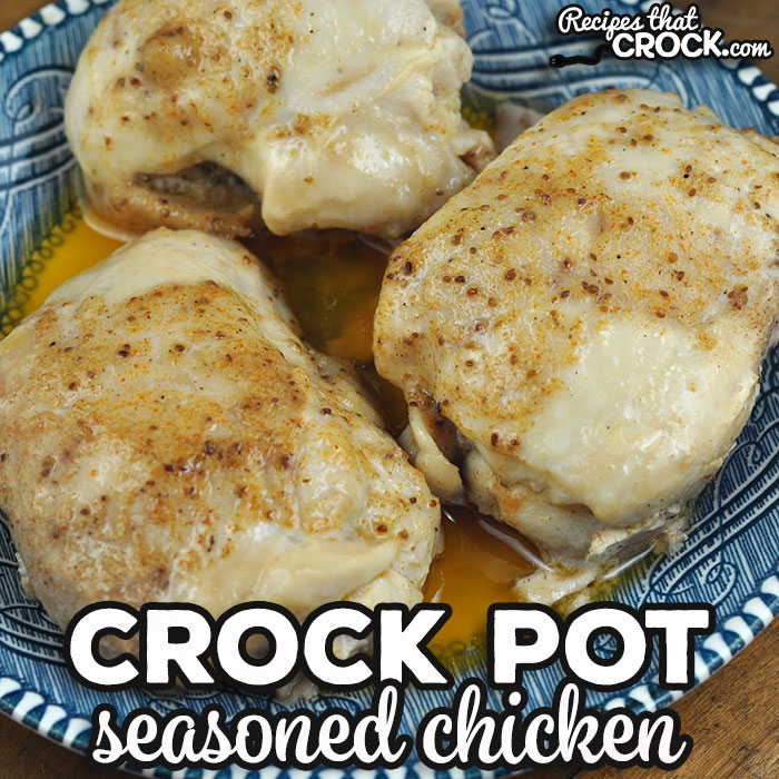 This Crock Pot Seasoned Chicken recipe only has four ingredients, so it is simple but also packed with delicious flavor.