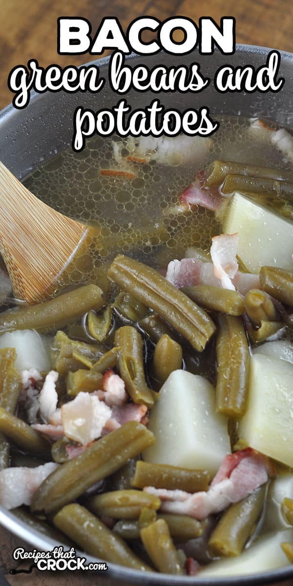 This Bacon Green Beans and Potatoes recipe takes one of our favorite crock pot recipes and gives you the option of making it on your stove top. It is so yummy! via @recipescrock