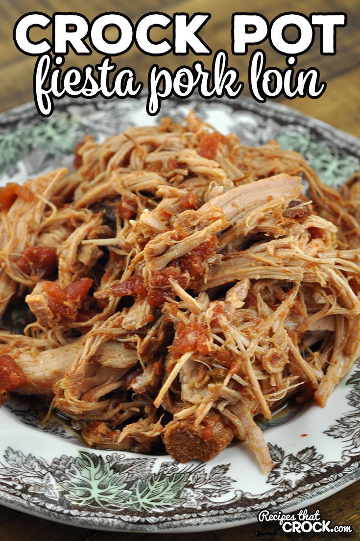 This Fiesta Crock Pot Pork Loin is super quick to put together and gives you a delicious pork loin that can be served a variety of ways! via @recipescrock