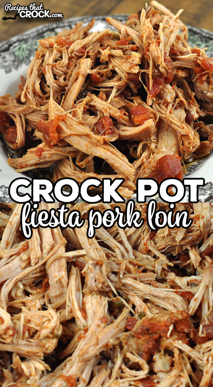 This Fiesta Crock Pot Pork Loin is super quick to put together and gives you a delicious pork loin that can be served a variety of ways!