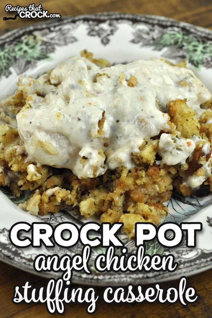 If you are in the mood for an incredible chicken casserole and love stuffing, you will want to check out this Crock Pot Angel Chicken Stuffing Casserole. It is so yummy! via @recipescrock