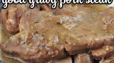 This Good Gravy Crock Pot Pork Steak recipe is super simple to make and gives you fork tender pork steaks with an amazing gravy. Win win!