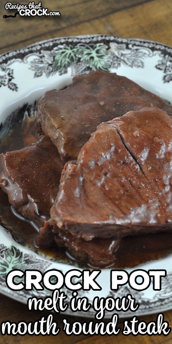 This Melt In Your Mouth Crock Pot Round Steak recipe has it all. It is a dump and go recipe that gives you tender and flavorful beef. Just amazing! via @recipescrock
