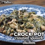 This Crock Pot Creamed Spinach Chicken recipe takes one of our favorite side dish recipes and makes it into a main dish with a side cooked with it!