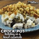If you are looking for a one-pot meal that will remind you of your favorite holiday dinner no matter the time of year, check out this Crock Pot Holiday in a Bowl Casserole recipe!
