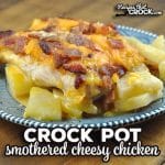 This Smothered Crock Pot Cheesy Chicken recipe is super easy to make. The result is an incredible, hearty dish that is cheesy and flavorful!