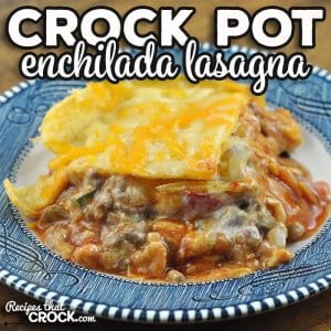 If you want a recipe that is different, flavorful and an instant crowd pleaser, then you will want to try this Crock Pot Enchilada Lasagna.