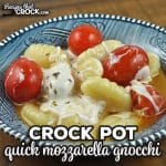 If you want a delicious side dish for your next Italian inspired meal, I highly recommend trying this Quick Crock Pot Mozzarella Gnocchi.