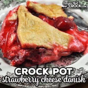 This Strawberry Crock Pot Cheese Danish is easy to throw together, tastes amazing and smells just as good! Young and old alike will love it!