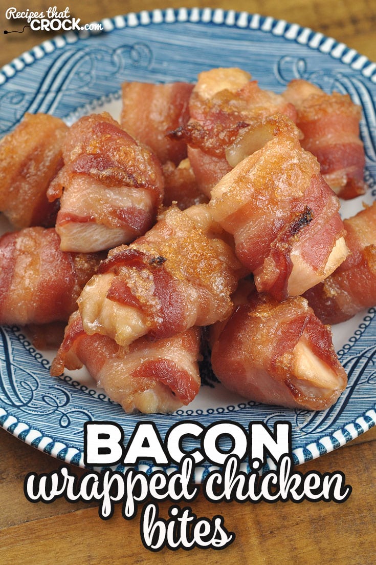 These Bacon Wrapped Chicken Bites are easy to throw together and perfect for a weeknight treat or to take to pot luck or party. Everyone loves them!