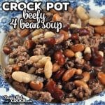 This Beefy Crock Pot 4 Bean Soup is super easy to throw together and gives you an amazing soup to fill you and your loved ones up!