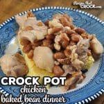This Crock Pot Chicken Baked Bean Dinner can be thrown together quickly, cooks fast and tastes amazing! What more can you ask for?!