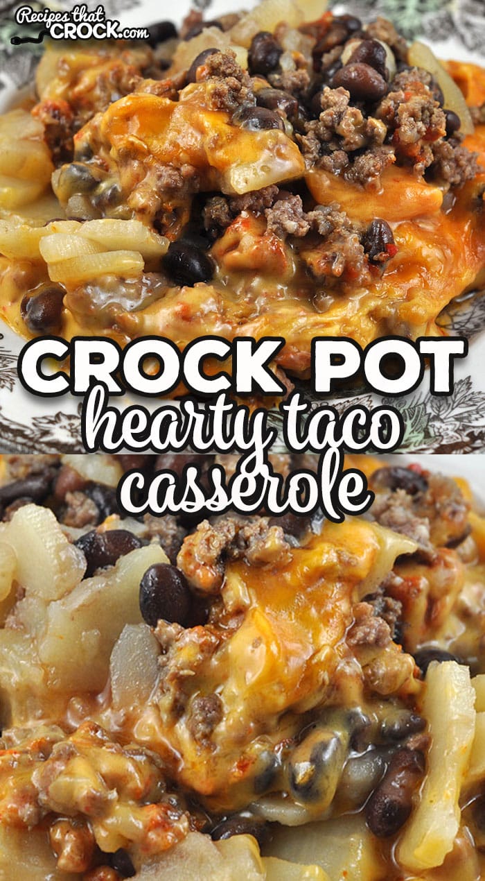 If you are looking for a flavorful dish to fill you up, I highly recommend trying this Crock Pot Hearty Taco Casserole. It is easy to make and delicious!