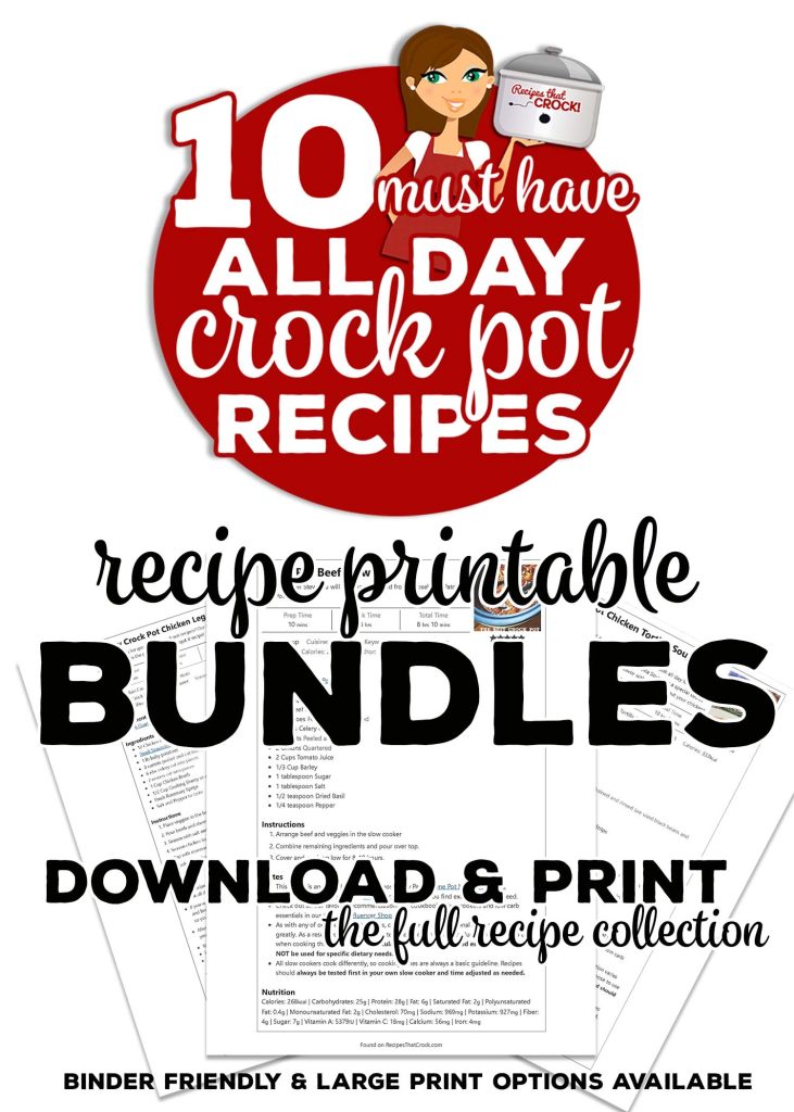 Download and print the entire collection of 10 Must Have All Day Crock Pot Recipes