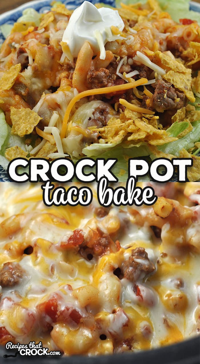 My family devoured this Taco Crock Pot Bake and the leftovers. It has great flavor and can be topped with whatever favorite taco toppings you please!