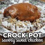 This super simple recipe for Crock Pot Savory Sweet Chicken was an immediate family favorite at my house. I bet you and your loved ones will love it too!