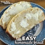 This Easy Homemade Bread recipe is for your oven is super easy and can be done in less than an hour start to finish!